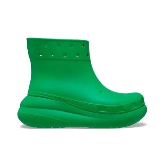 Crocs Adult Unisex Grass Green Crush Boots Shoes Ankle Rain Womens 9 Mens 8