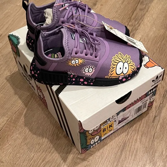 Cute Adidas Kids Originals X KEVIN LYONS NMD_R1 Shoes size 8.5k NWT