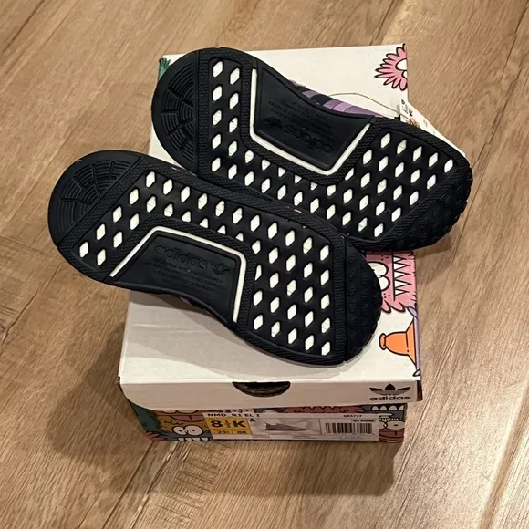 Cute Adidas Kids Originals X KEVIN LYONS NMD_R1 Shoes size 8.5k NWT