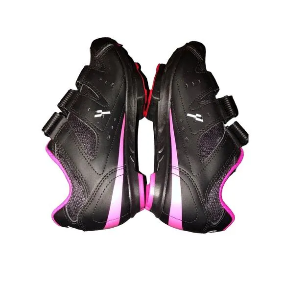 CyclingDenl Size 38 Road Bike Shoes - Black And Pink Brand New!