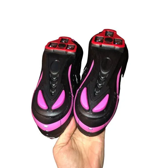CyclingDenl Size 38 Road Bike Shoes - Black And Pink Brand New!