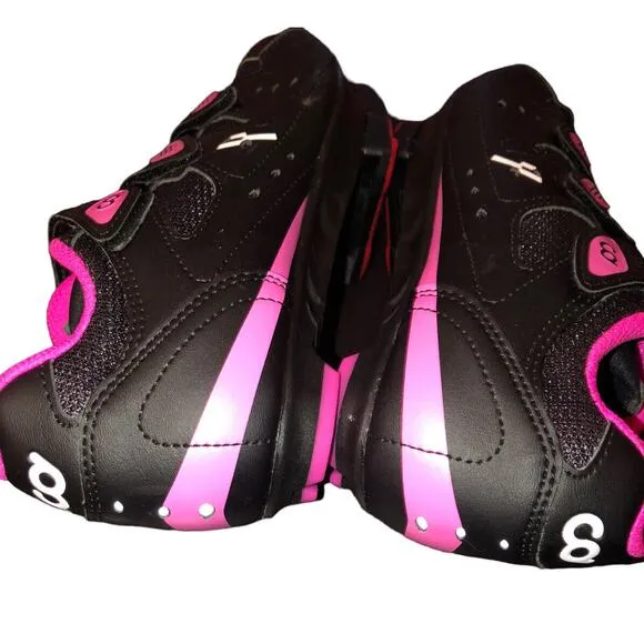 CyclingDenl Size 38 Road Bike Shoes - Black And Pink Brand New!