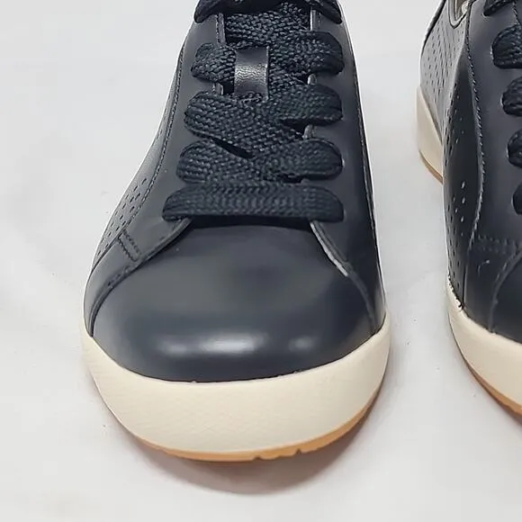 DANSKO ORLI NAPPA LEATHER PERFORATED SNEAKERS LADIES SIZE 36 BLACK