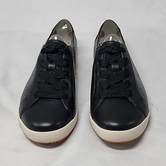 DANSKO ORLI NAPPA LEATHER PERFORATED SNEAKERS LADIES SIZE 36 BLACK