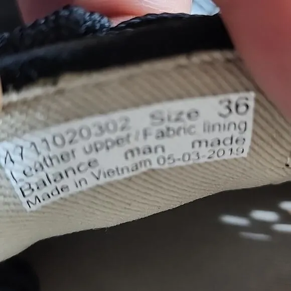 DANSKO ORLI NAPPA LEATHER PERFORATED SNEAKERS LADIES SIZE 36 BLACK