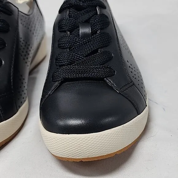 DANSKO ORLI NAPPA LEATHER PERFORATED SNEAKERS LADIES SIZE 36 BLACK