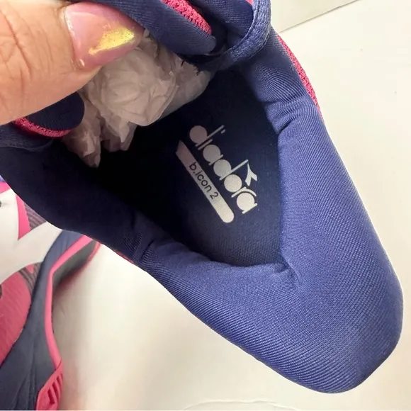 Diadora B.ICON 2 W AG Tennis Shoes in Pink Yarrow White Blueprint Womens Size 11