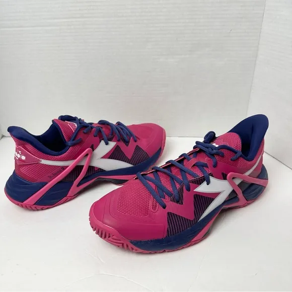 Diadora B.ICON 2 W AG Tennis Shoes in Pink Yarrow White Blueprint Womens Size 11