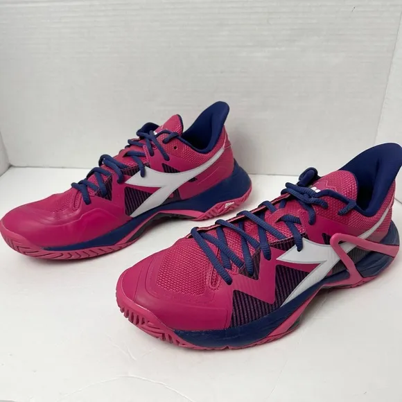 Diadora B.ICON 2 W AG Tennis Shoes in Pink Yarrow White Blueprint Womens Size 11