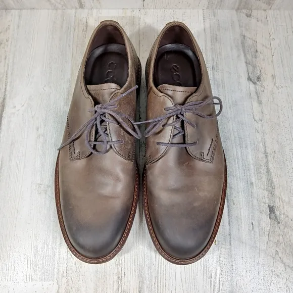 Ecco Dark Clay Leather Lace-Up Business Casual Oxford Shoes #113