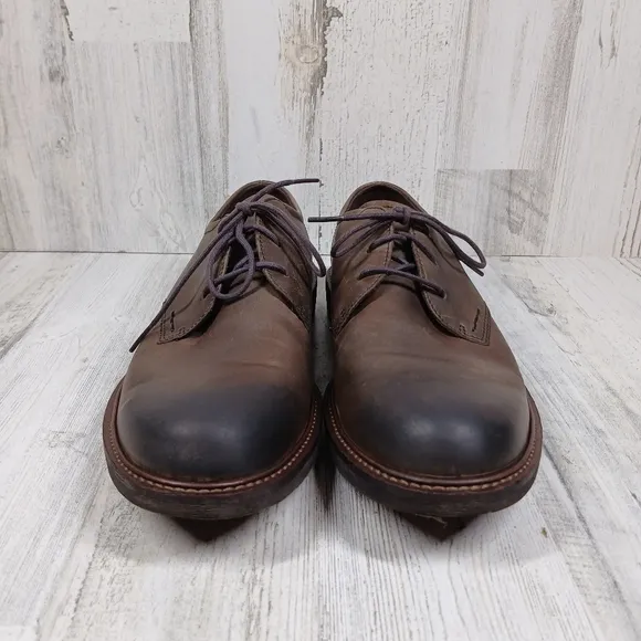 Ecco Dark Clay Leather Lace-Up Business Casual Oxford Shoes #113