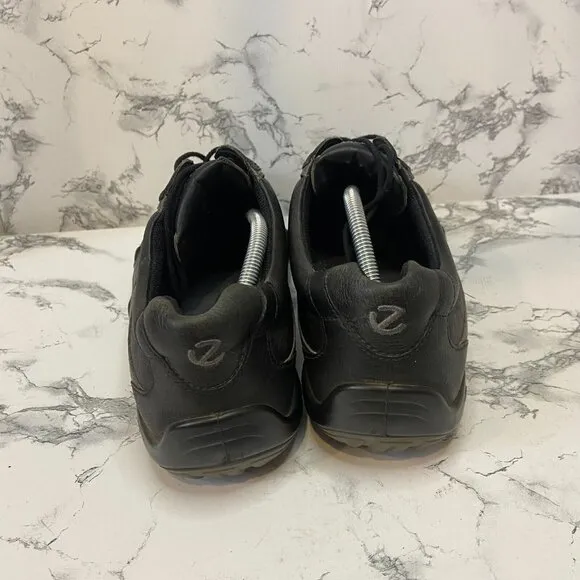 Ecco Men 46 US 12/12.5 Golf Shoes Black Leather Goretex Spiked Lace Up Sneaker