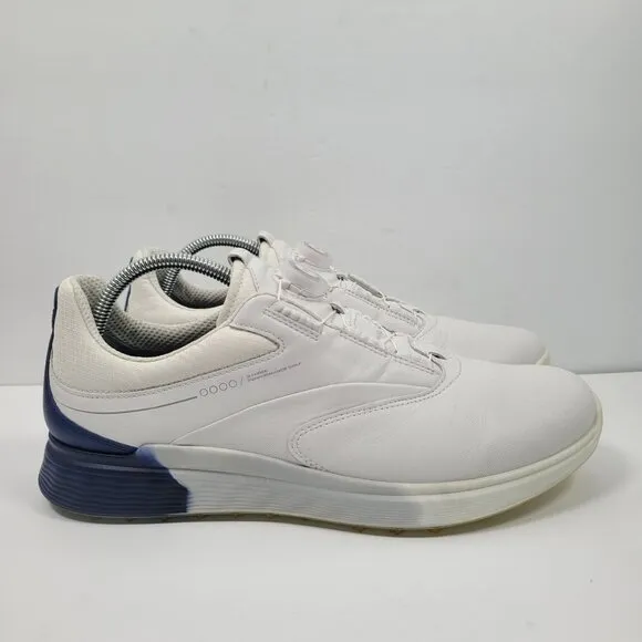Ecco S - There Performance Men's White &amp; Blue Golf Sneakers US Size 10-10.5