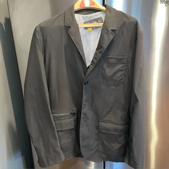 Eddie Bauer Men's GRAY Travex JACKET Performance Travel Sport Coat Blazer MEN 42