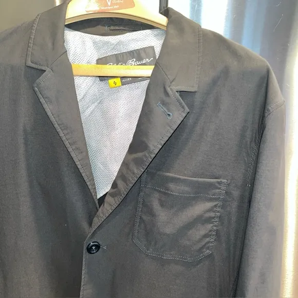 Eddie Bauer Men's GRAY Travex JACKET Performance Travel Sport Coat Blazer MEN 42