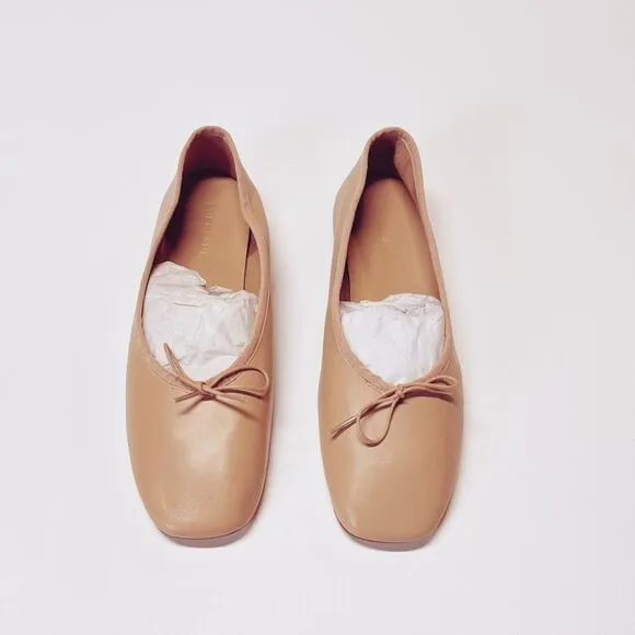 Everlane The Day Ballet Flat in Blush Tan Leather Shoes Size 8 New