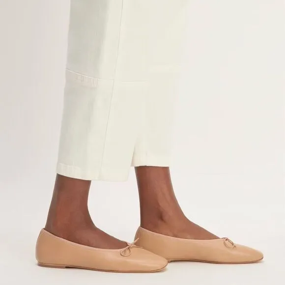 Everlane The Day Ballet Flat in Blush Tan Leather Shoes Size 8 New