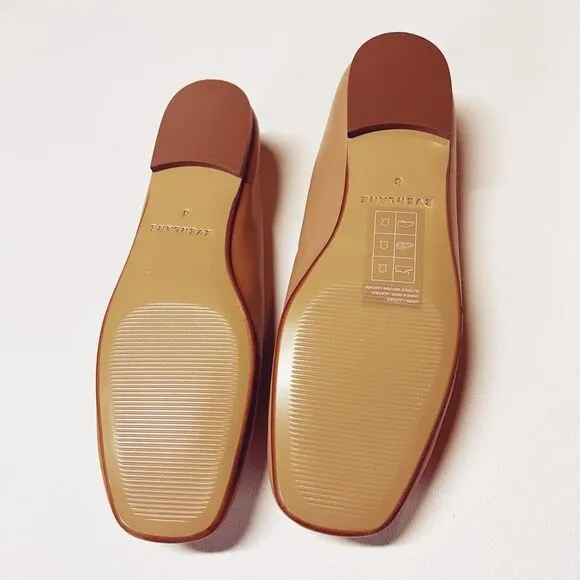 Everlane The Day Ballet Flat in Blush Tan Leather Shoes Size 8 New