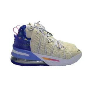 F0 NIB NIKE LEBRON XVIII Light Cream/Pink Glow Shoes DB8148 200 Size 8 $200