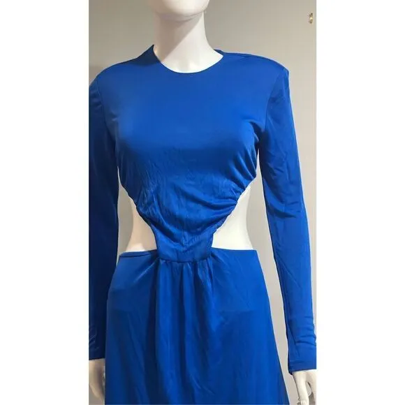 Farm Rio Blue Cutout Maxi Sheath Dress Size Small