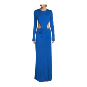 Farm Rio Blue Cutout Maxi Sheath Dress Size Small