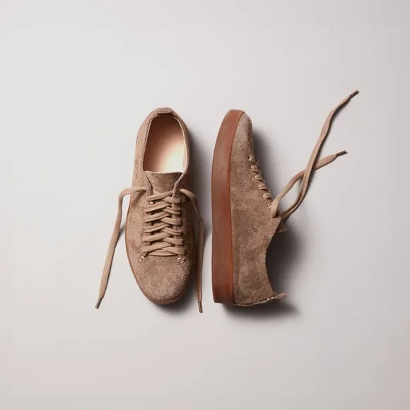 FEIT Handmade sneaker - Latex GREY SUEDE LOW TOP SNEAKERS |Size: EU 37 (US 7)