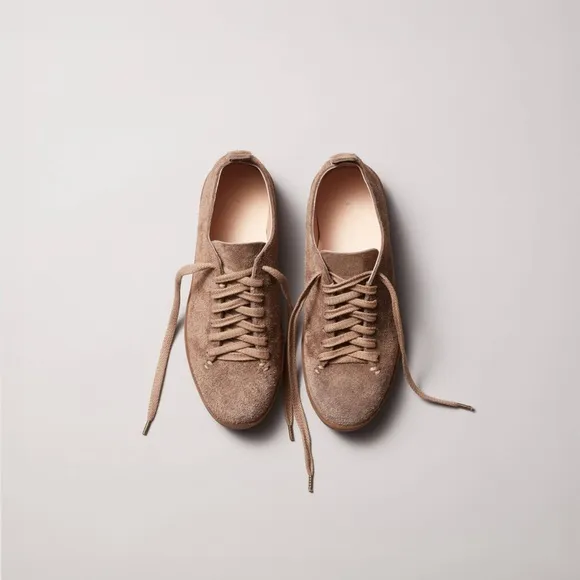 FEIT Handmade sneaker - Latex GREY SUEDE LOW TOP SNEAKERS |Size: EU 37 (US 7)