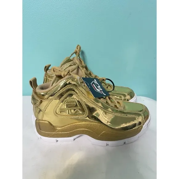 Fila Grant Hill 2 Metallic Size 6 Mens Gold Athletic Basketball Shoes S-53