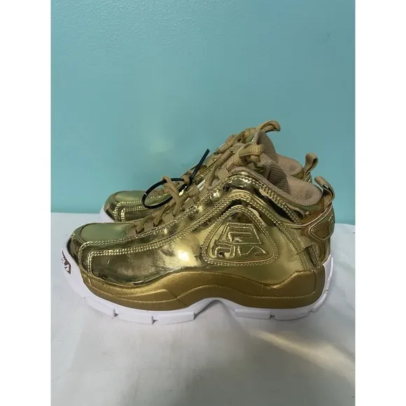 Fila Grant Hill 2 Metallic Size 6 Mens Gold Athletic Basketball Shoes S-53