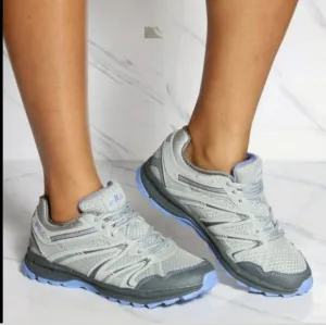 Fila Northampton Women's Trail Running Shoes Size 6 Gray with Blue