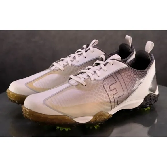 FootJoy Freestyle 2.0 Men's Gold Shoes Size 10.5 White 57345C