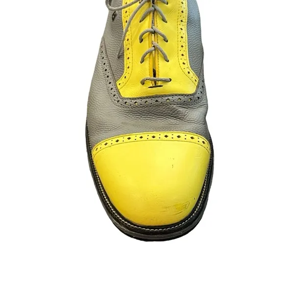 Footjoy Premier Series Versatrax  Men’s Golf Shoes US Size 15 Yellow Grey