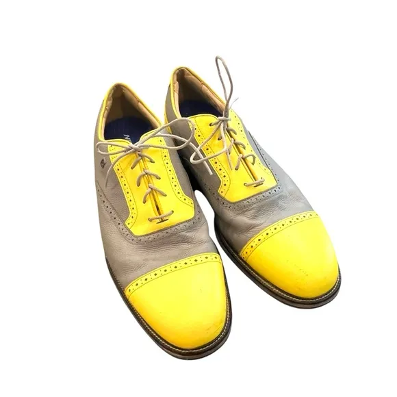 Footjoy Premier Series Versatrax  Men’s Golf Shoes US Size 15 Yellow Grey