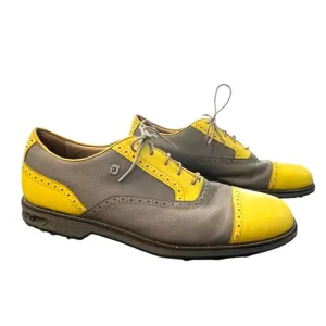 Footjoy Premier Series Versatrax  Men’s Golf Shoes US Size 15 Yellow Grey