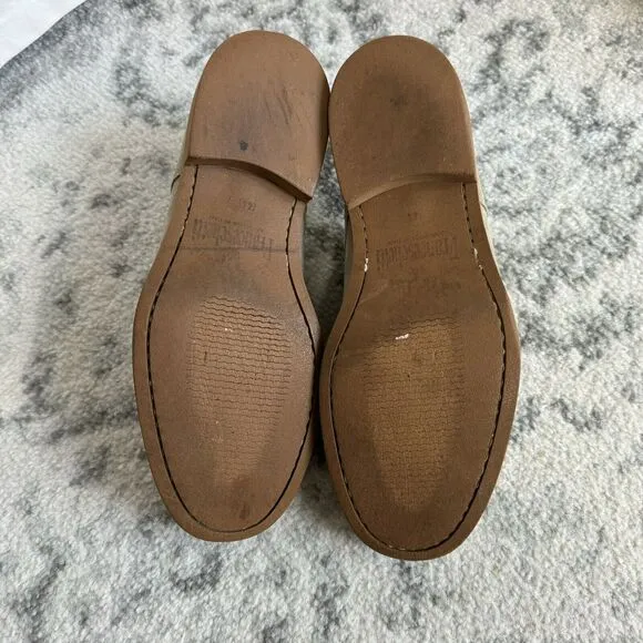 Franceschetti Tan Suede Leather Oxford Shoes 44 Handmade For Barneys NY Brown