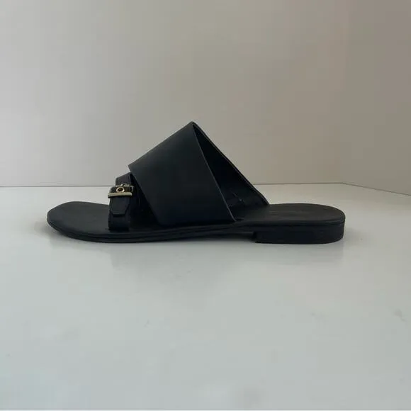 Free People Black Flat Sandal Mila Minimal