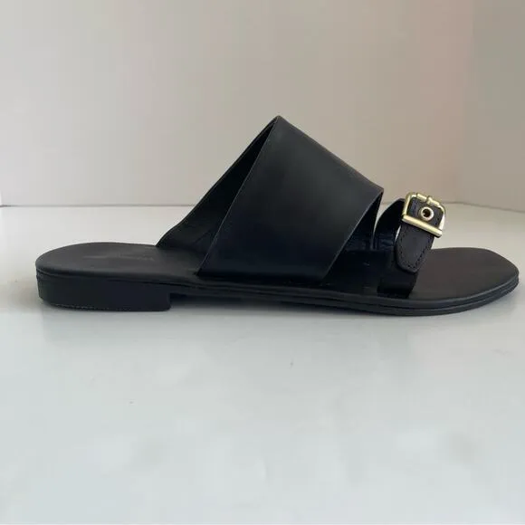 Free People Black Flat Sandal Mila Minimal