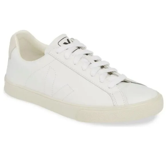 Free People Veja Esplar Sneakers White Size 5 Retro Sustainable Leather Size 5