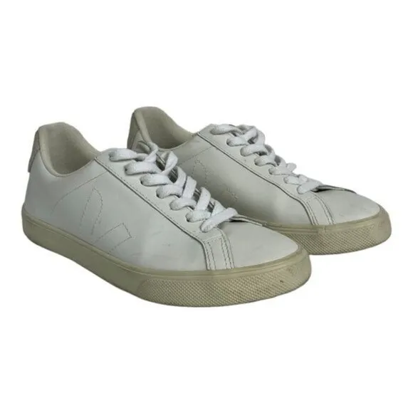 Free People Veja Esplar Sneakers White Size 5 Retro Sustainable Leather Size 5