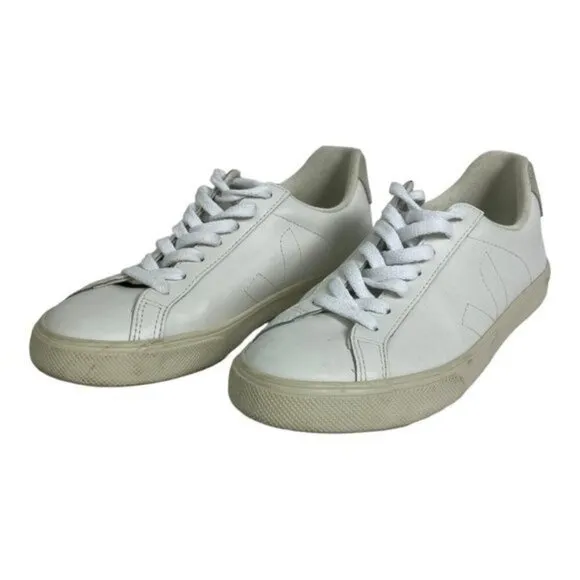 Free People Veja Esplar Sneakers White Size 5 Retro Sustainable Leather Size 5