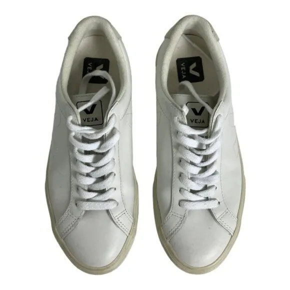 Free People Veja Esplar Sneakers White Size 5 Retro Sustainable Leather Size 5