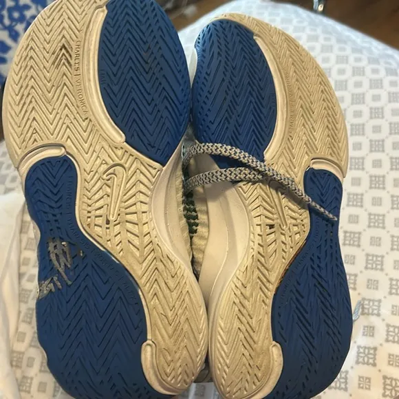 Giannis antetokoumpo Nike Kids Blue and White Basketball Shoes - 4Y