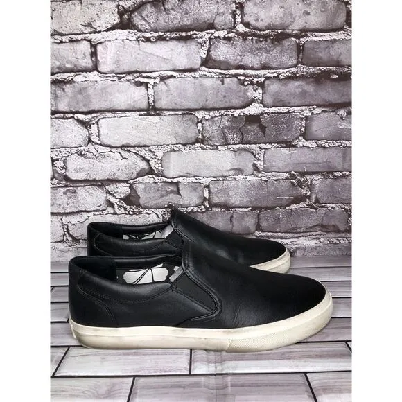 Greats Wooster Black Leather Slip On Casual Sneakers Shoes Men Sz 11M US/44EU