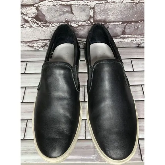Greats Wooster Black Leather Slip On Casual Sneakers Shoes Men Sz 11M US/44EU