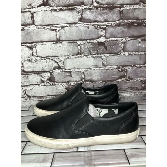 Greats Wooster Black Leather Slip On Casual Sneakers Shoes Men Sz 11M US/44EU