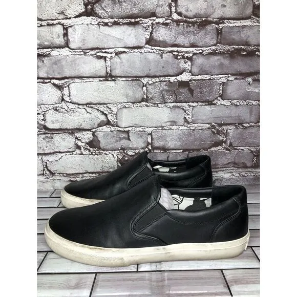 Greats Wooster Black Leather Slip On Casual Sneakers Shoes Men Sz 11M US/44EU