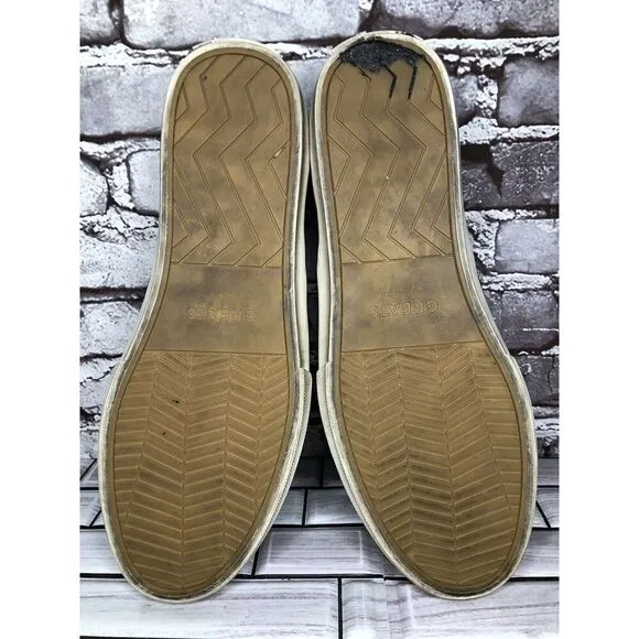 Greats Wooster Black Leather Slip On Casual Sneakers Shoes Men Sz 11M US/44EU
