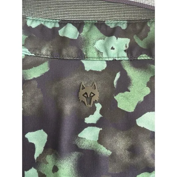 Greyson Performance Golf Polo Shirt Size XL Navy Green Camo Floral SS Preppy