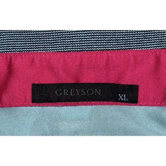 Greyson Performance Golf Polo Shirt Size XL Navy Green Camo Floral SS Preppy