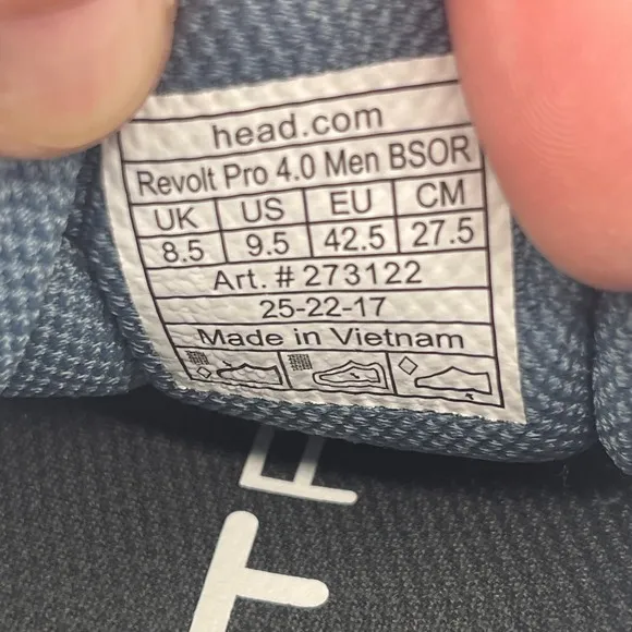 Head Revolt Pro 4.0 Tennis Shoes Performance Athletic Comfort Mens 9.5